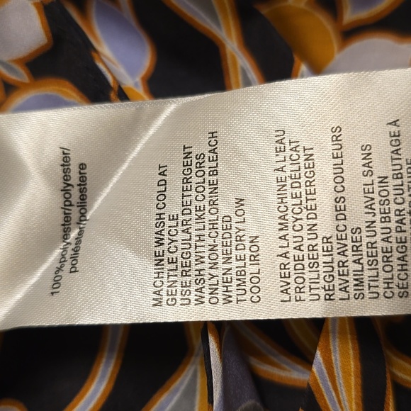 Halston Heritage Black and Orange Floral Wrap Skirt - Picture 11 of 16